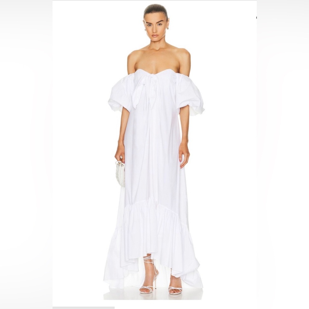 Caroline Constas Strapless White Dress